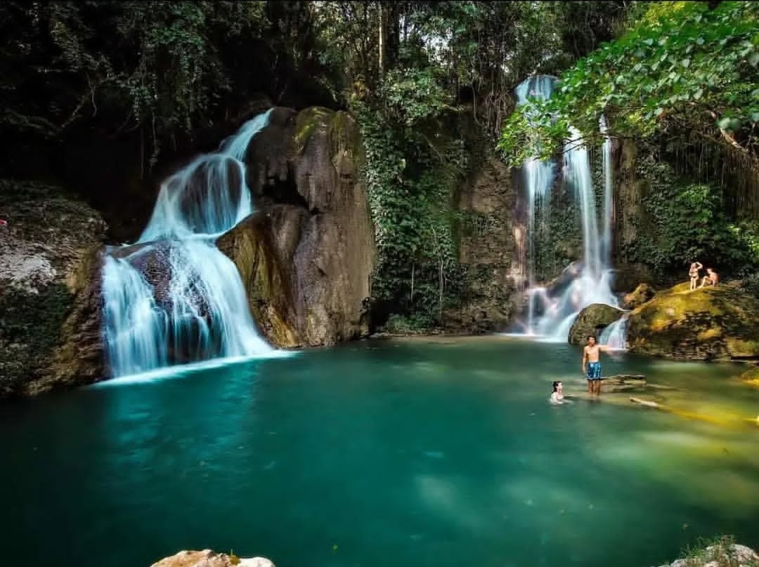 Scenic waterfall view