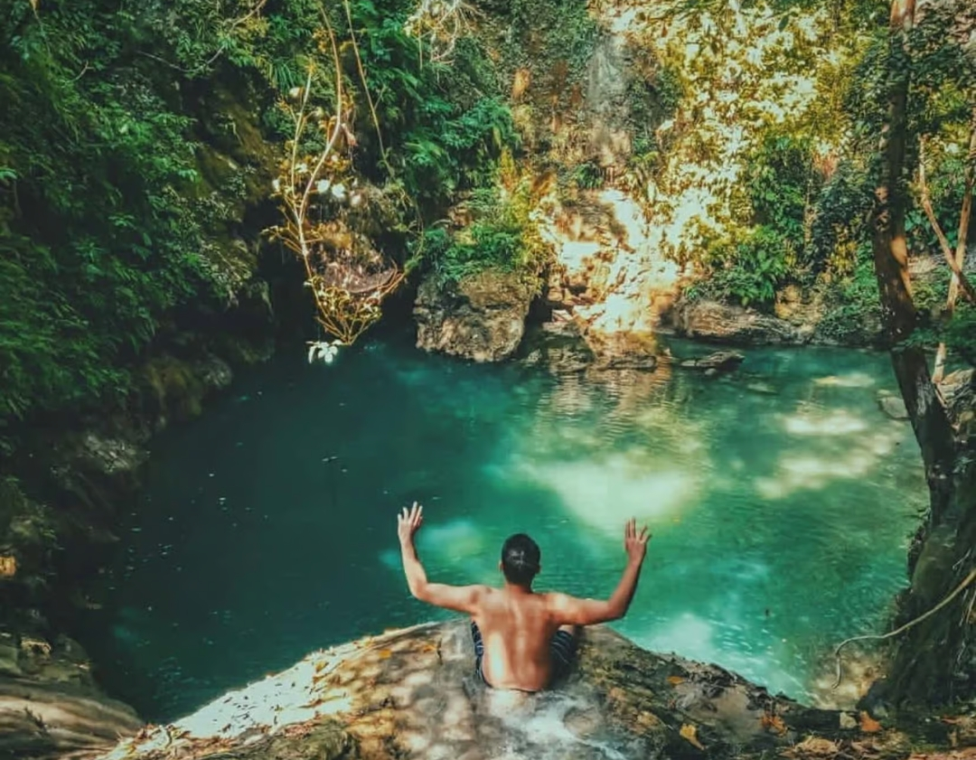 waterfall hoping bohol