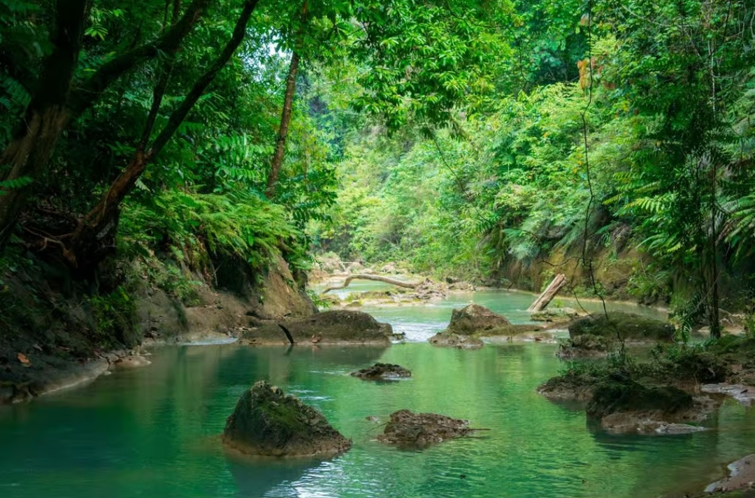 waterfall hoping bohol